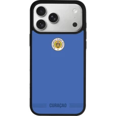 iPhone 17 Pro Max Case Hülle - Silikon schwarz Curaçao 2026 personalisierbares Fussballtrikot