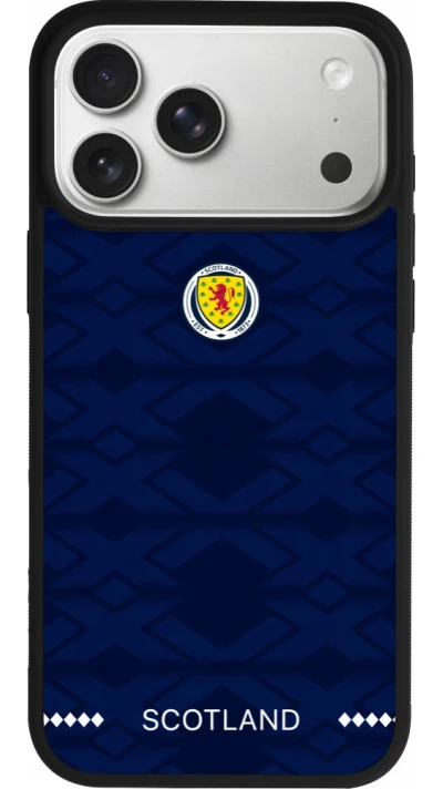 Coque iPhone 17 Pro Max - Silicone rigide noir Maillot de football Écosse 2026 personnalisable