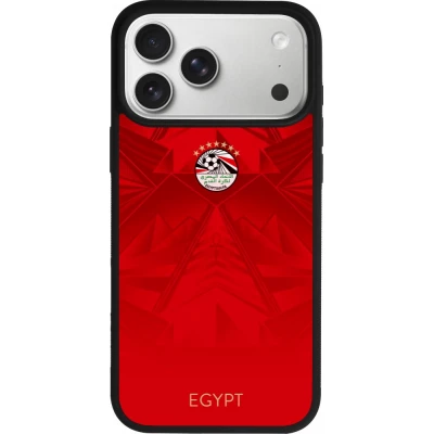 iPhone 17 Pro Max Case Hülle - Silikon schwarz Ägypten 2026 personalisierbares Fussballtrikot