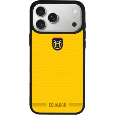 iPhone 17 Pro Max Case Hülle - Silikon schwarz Ecuador 2026 personalisierbares Fussballtrikot