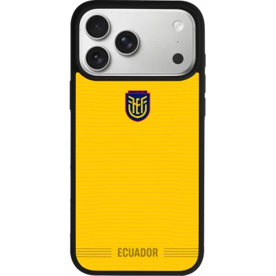 iPhone 17 Pro Max Case Hülle - Silikon schwarz Ecuador 2026 personalisierbares Fussballtrikot