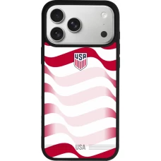 iPhone 17 Pro Max Case Hülle - Silikon schwarz Vereinigten Staaten 2026 personalisierbares Fussballtrikot