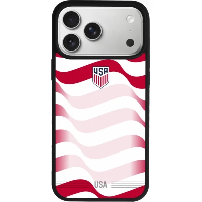 iPhone 17 Pro Max Case Hülle - Silikon schwarz Vereinigten Staaten 2026 personalisierbares Fussballtrikot
