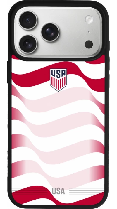 iPhone 17 Pro Max Case Hülle - Silikon schwarz Vereinigten Staaten 2026 personalisierbares Fussballtrikot