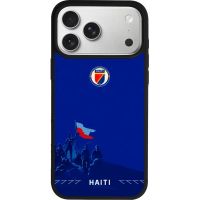 iPhone 17 Pro Max Case Hülle - Silikon schwarz Haiti 2026 personalisierbares Fussballtrikot