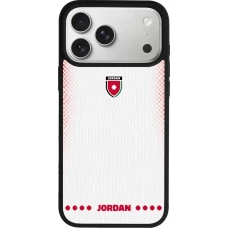 iPhone 17 Pro Max Case Hülle - Silikon schwarz Jordanien 2026 personalisierbares Fussballtrikot