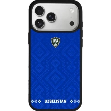 iPhone 17 Pro Max Case Hülle - Silikon schwarz Usbekistan 2026 personalisierbares Fussballtrikot