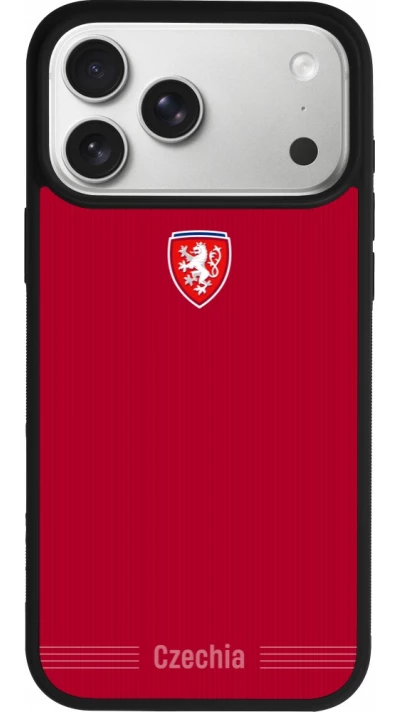 iPhone 17 Pro Max Case Hülle - Silikon schwarz Tschechische Republik 2026 personalisierbares Fussballtrikot