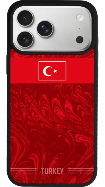 iPhone 17 Pro Max Case Hülle - Silikon schwarz Türkei 2026 personalisierbares Fussballtrikot