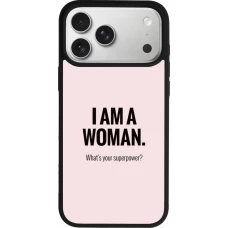 iPhone 17 Pro Max Case Hülle - Silikon schwarz I am a woman
