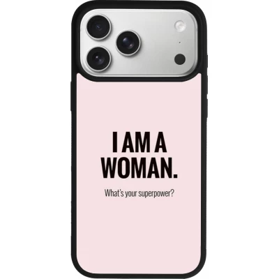 iPhone 17 Pro Max Case Hülle - Silikon schwarz I am a woman