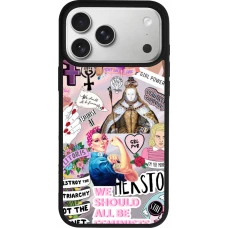 iPhone 17 Pro Max Case Hülle - Silikon schwarz Girl Power Collage