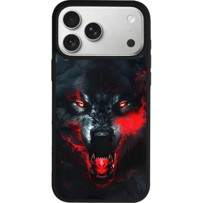iPhone 17 Pro Max Case Hülle - Silikon schwarz Halloween 2024 mad werewolf