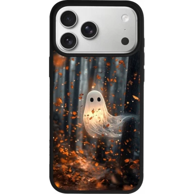 iPhone 17 Pro Max Case Hülle - Silikon schwarz Halloween 2025 Ghost in the forest