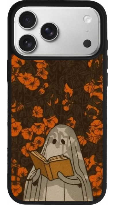 iPhone 18 Pro Max / 17 Pro Max Case Hülle - Silikon schwarz Halloween 2026 Ghost reading
