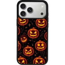 iPhone 18 Pro Max / 17 Pro Max Case Hülle - Silikon schwarz Halloween 2026 Pattern Pumpkins