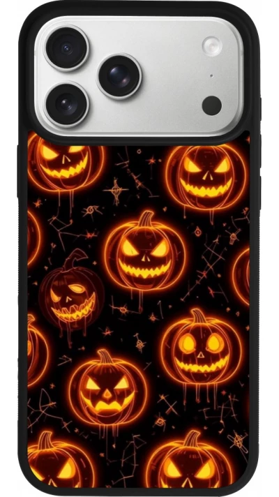 iPhone 18 Pro Max / 17 Pro Max Case Hülle - Silikon schwarz Halloween 2026 Pattern Pumpkins