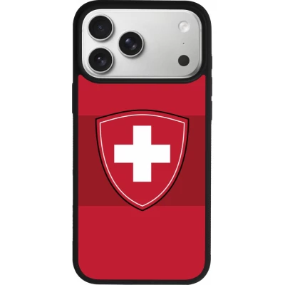 iPhone 17 Pro Max Case Hülle - Silikon schwarz Hockey World Championship Ecusson Suisse