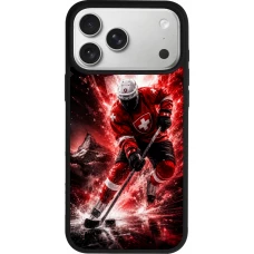 iPhone 17 Pro Max Case Hülle - Silikon schwarz Hockey World Championship Player
