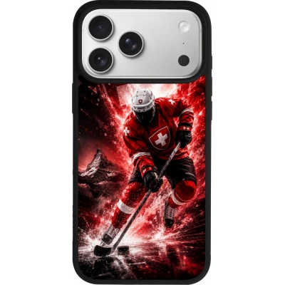 iPhone 17 Pro Max Case Hülle - Silikon schwarz Hockey World Championship Player