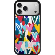 Coque iPhone 18 Pro Max / 17 Pro Max - Silicone rigide noir Joyful Hearts