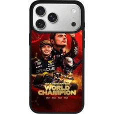 Coque iPhone 17 Pro Max - Silicone rigide noir Max Verstappen Champion 2023