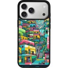 Coque iPhone 17 Pro Max - Silicone rigide noir Medellin Comuna 13 Art
