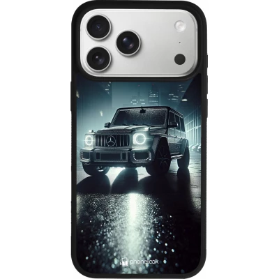 Coque iPhone 18 Pro Max / 17 Pro Max - Silicone rigide noir Mercedes G AMG Night