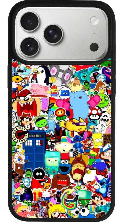 Coque iPhone 17 Pro Max - Silicone rigide noir Mixed cartoons