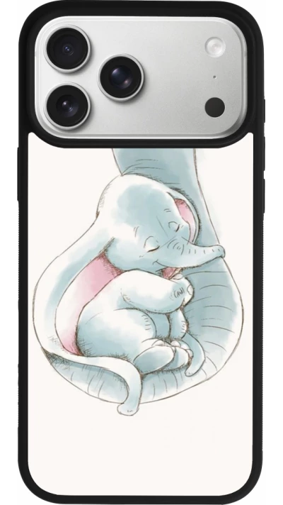 Coque iPhone 17 Pro Max - Silicone rigide noir Mom 1903