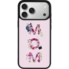 Coque iPhone 17 Pro Max - Silicone rigide noir Mom 2024 girly mom