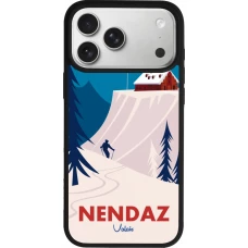Coque iPhone 18 Pro Max / 17 Pro Max - Silicone rigide noir Nendaz Cabane Ski