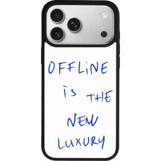 Coque iPhone 17 Pro Max - Silicone rigide noir Offline is the new luxury
