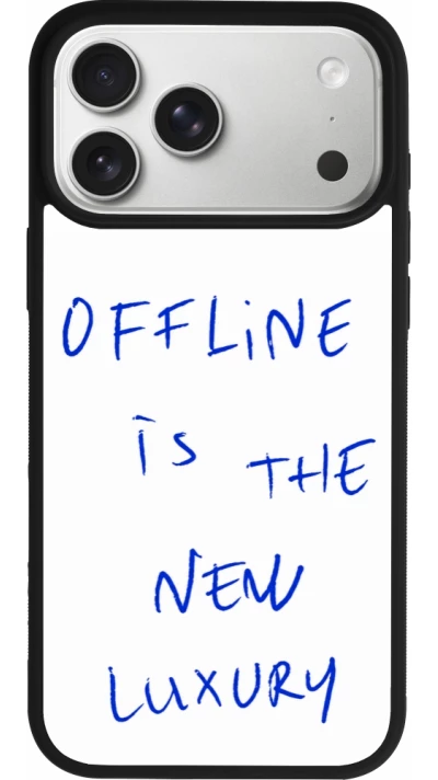 Coque iPhone 17 Pro Max - Silicone rigide noir Offline is the new luxury