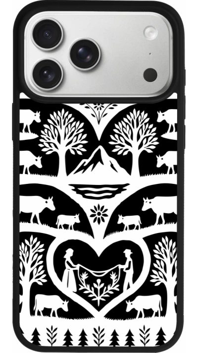 Coque iPhone 17 Pro Max - Silicone rigide noir Poya Suisse 2 noir