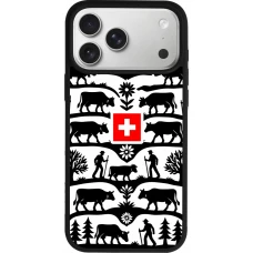 Coque iPhone 17 Pro Max - Silicone rigide noir Poya Suisse 3