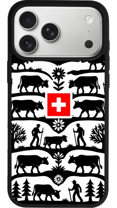 Coque iPhone 17 Pro Max - Silicone rigide noir Poya Suisse 3
