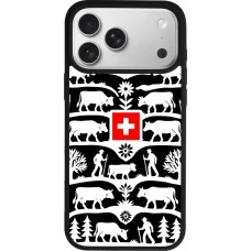 Coque iPhone 17 Pro Max - Silicone rigide noir Poya Suisse 3 noir