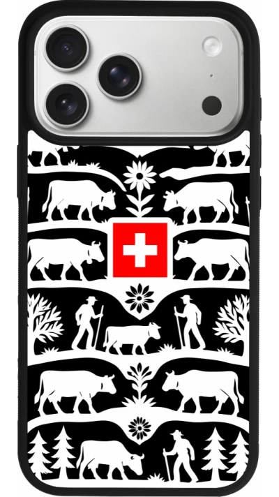 Coque iPhone 17 Pro Max - Silicone rigide noir Poya Suisse 3 noir