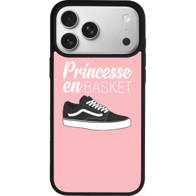 Coque iPhone 17 Pro Max - Silicone rigide noir princesse en basket