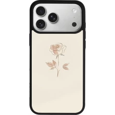 Coque iPhone 18 Pro Max / 17 Pro Max - Silicone rigide noir Sable Rose Minimaliste