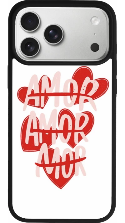 Coque iPhone 17 Pro Max - Silicone rigide noir Saint Valentines Day 26 Amor