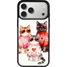 Coque iPhone 17 Pro Max - Silicone rigide noir Saint Valentines Day 26 Cat Love