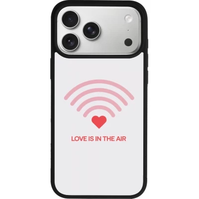 Coque iPhone 18 Pro Max / 17 Pro Max - Silicone rigide noir Saint Valentines Day 26 Love is in the air
