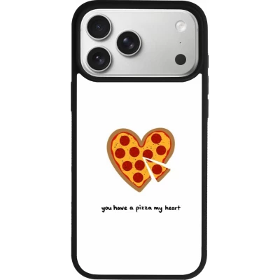 Coque iPhone 18 Pro Max / 17 Pro Max - Silicone rigide noir Saint Valentines Day 26 You have my pizza heart