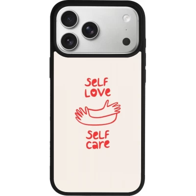 Coque iPhone 18 Pro Max / 17 Pro Max - Silicone rigide noir Saint Valentines Day 26 Self love self care