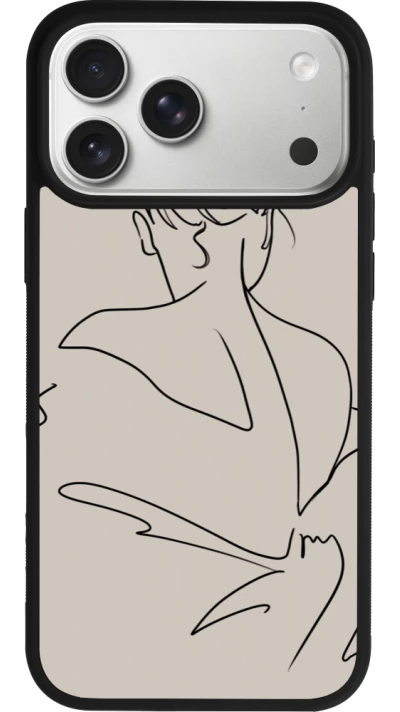 Coque iPhone 17 Pro Max - Silicone rigide noir Salnikova 05