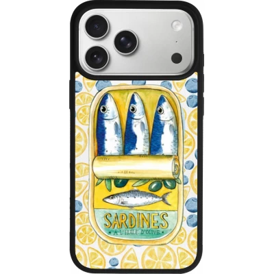 iPhone 17 Pro Max Case Hülle - Silikon schwarz Sardines in oil 2026