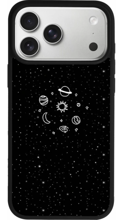 iPhone 17 Pro Max Case Hülle - Silikon schwarz Space Doodle