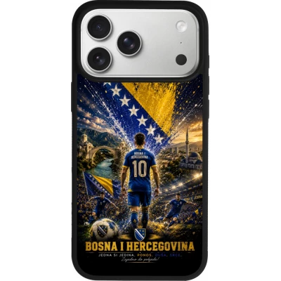 iPhone 17 Pro Max Case Hülle - Silikon schwarz Fussball Bosnien und Herzegowina splash 2026